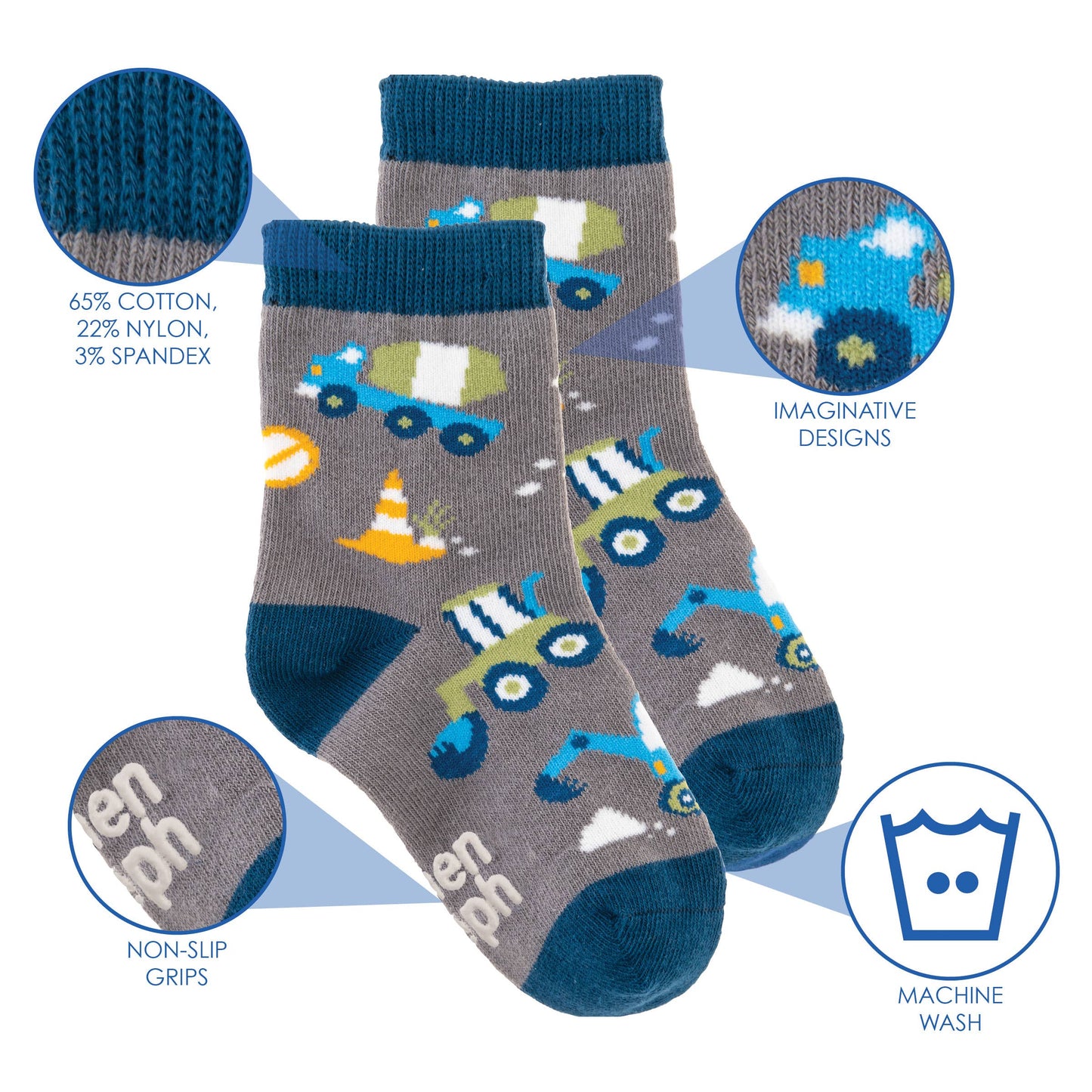 Stephen Joseph Gifts - Toddler Socks Construction