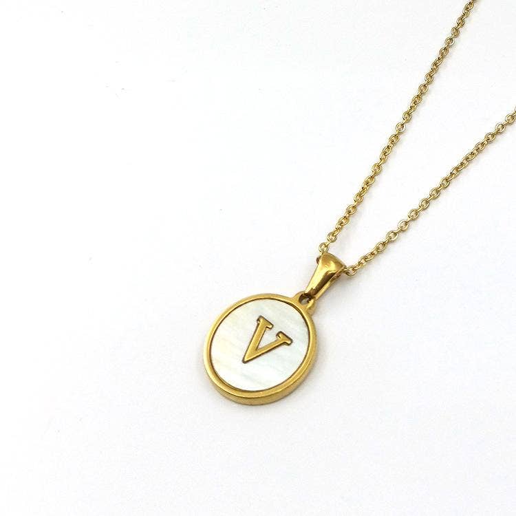 Mio Queena - Round 18K Gold-plated Stainless Steel 26 Letters Necklace