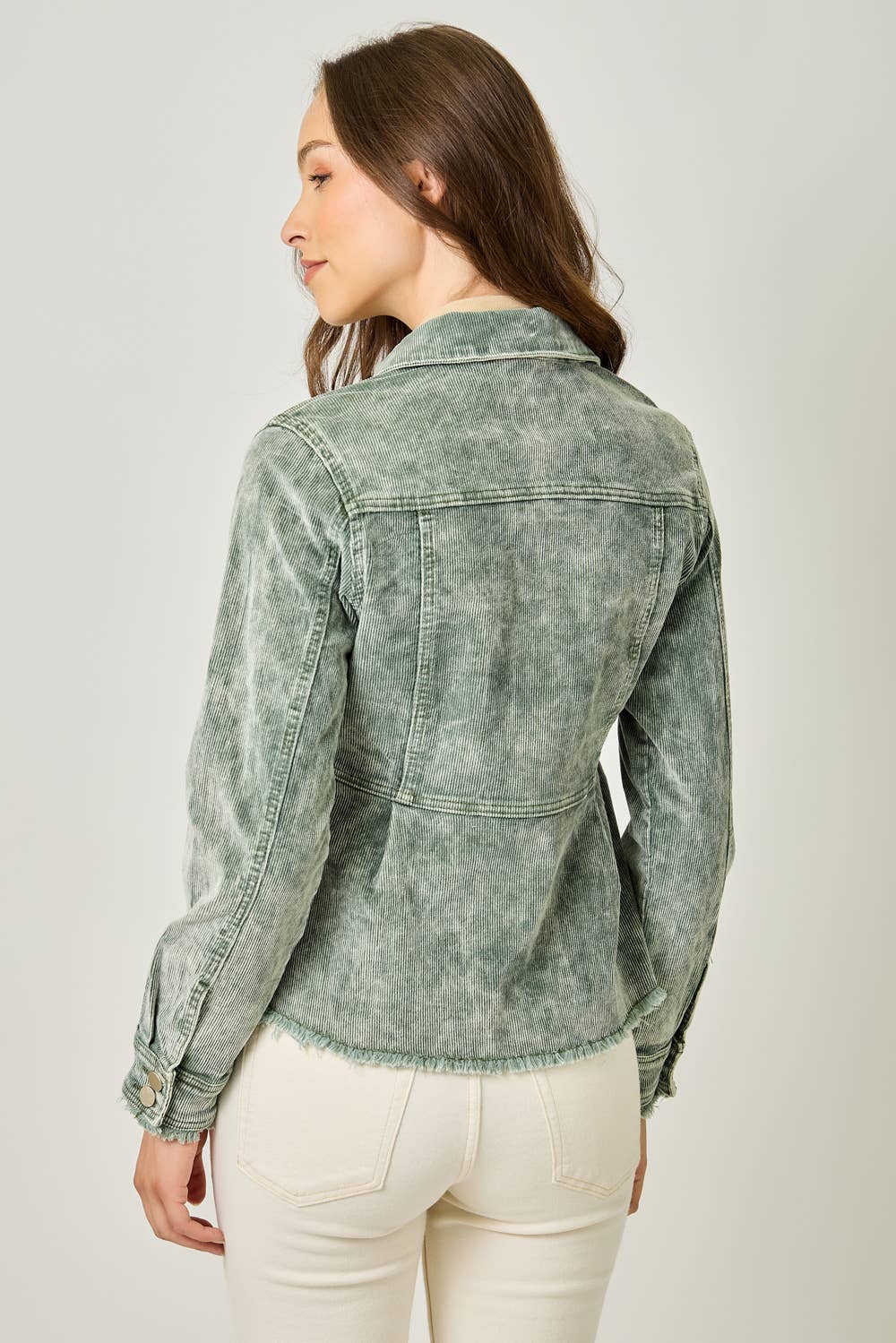 Mystree - 61134 Washed Denim Peplum Jacket