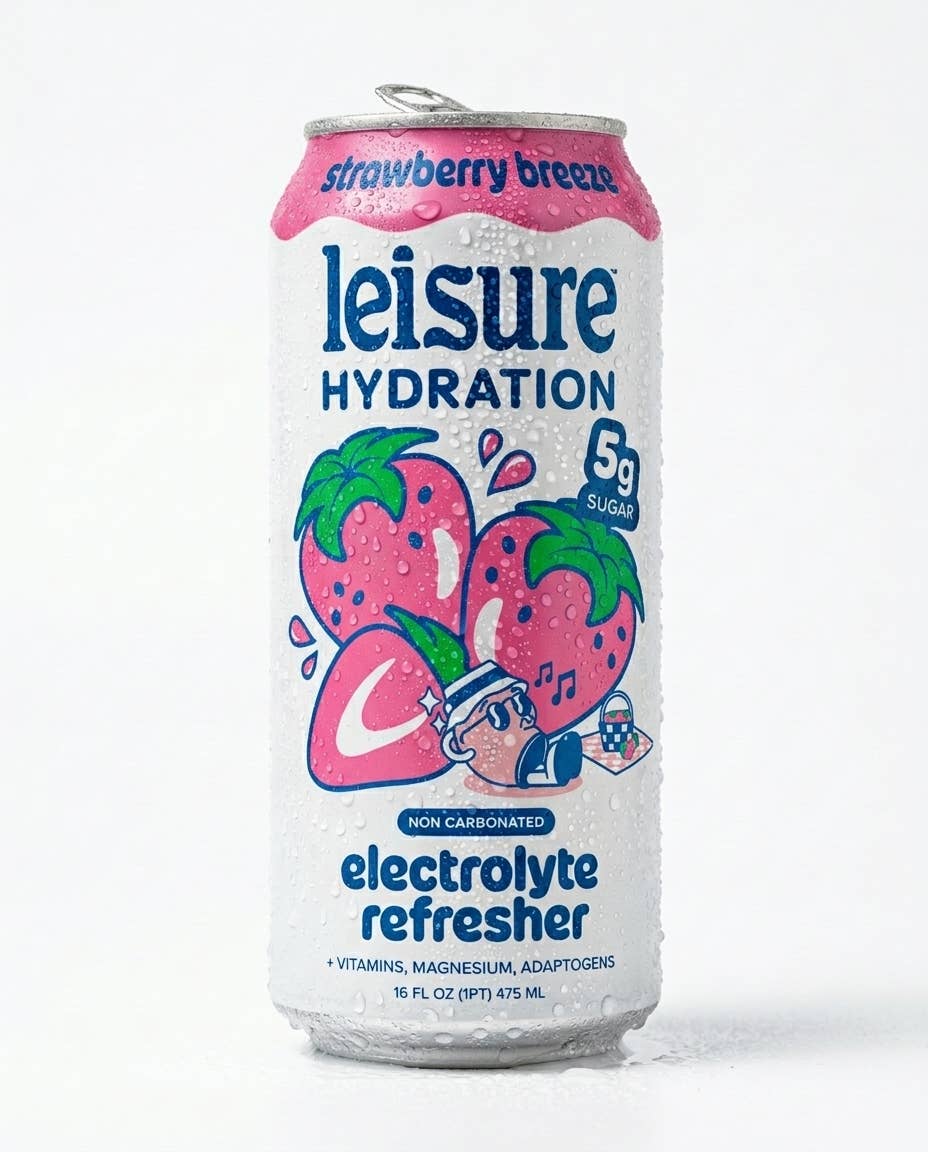 Leisure Hydration - Leisure Hydration Electrolyte Strawberry Breeze (16 x 12oz)