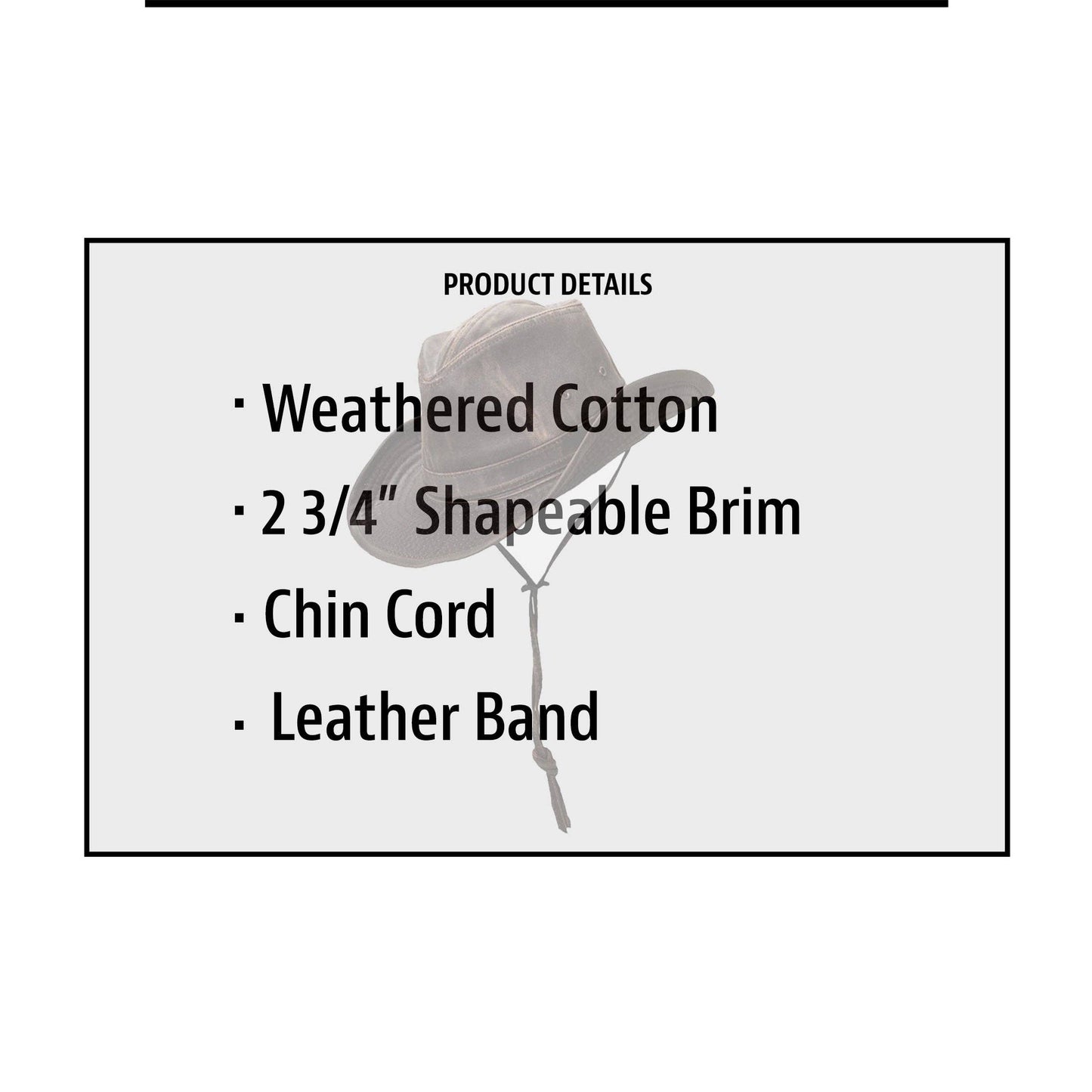 Dorfman Hat Co - Dorfman Cotton Outback- Boondocks