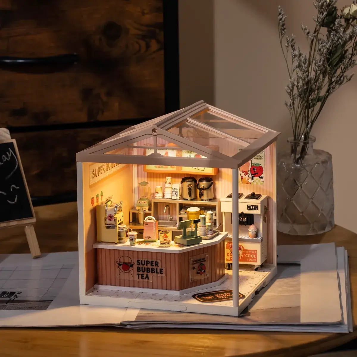 Hands Craft - DIY Miniature House Kit: Double Joy Bubble Tea