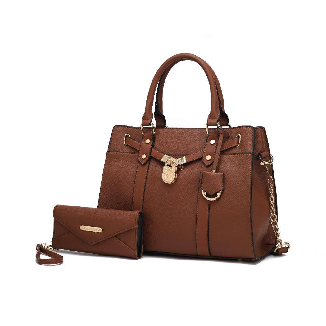 MKF Collection - Christine Vegan Leather Women Satchel Bag & wallet by Mia K