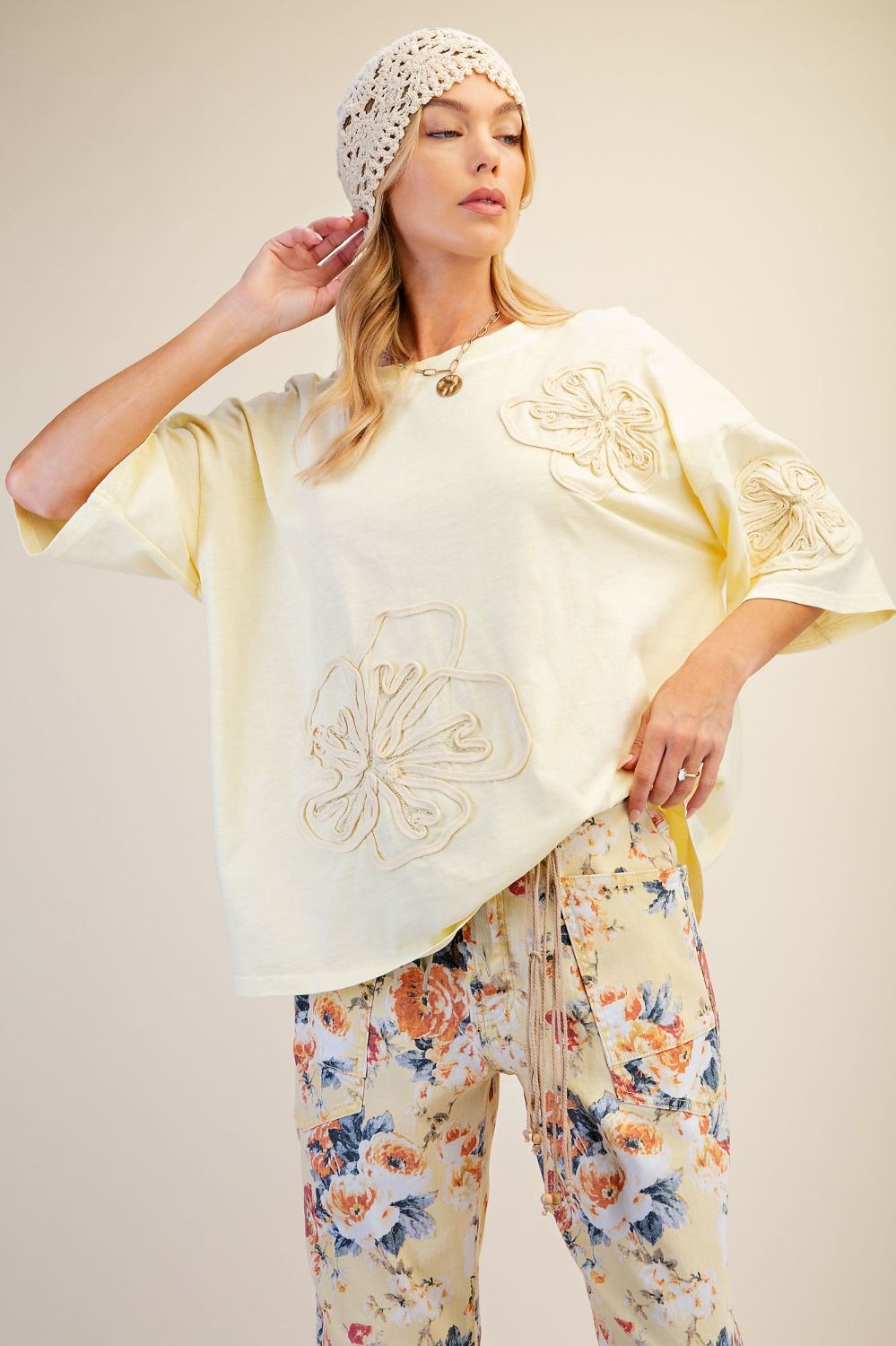 Ecru Flower Shirt