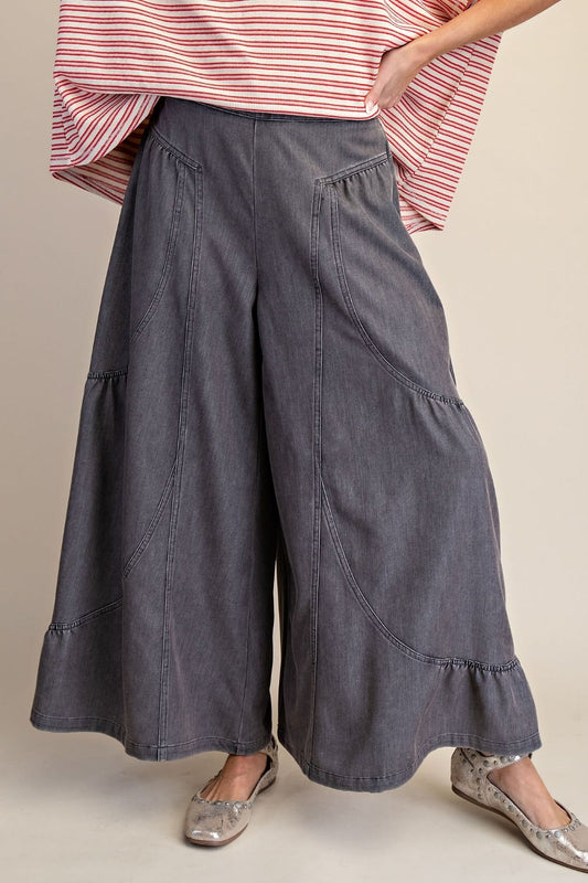 Black Denim Flare pants