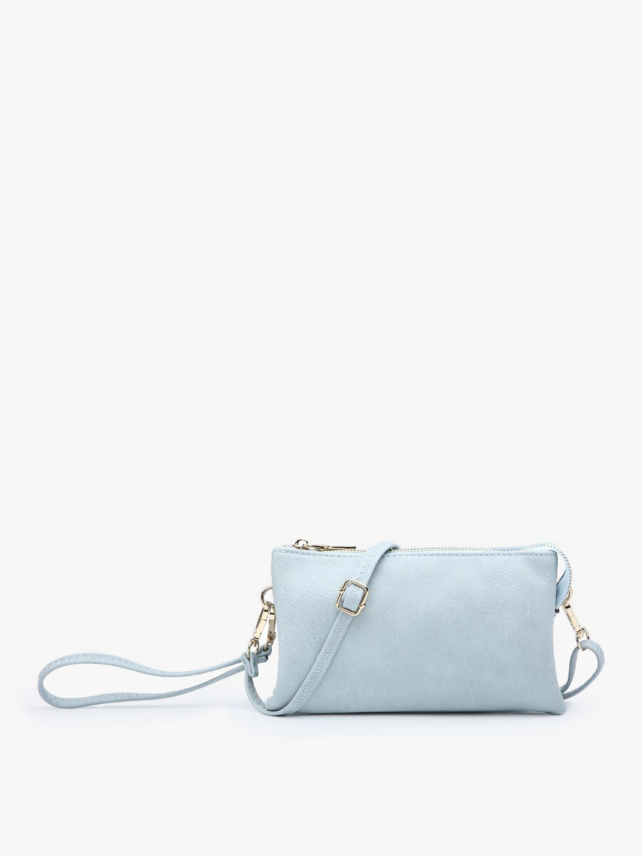 Jen & Co. - M013 Riley Monogrammable 3 Compartment Crossbody/Wristlet