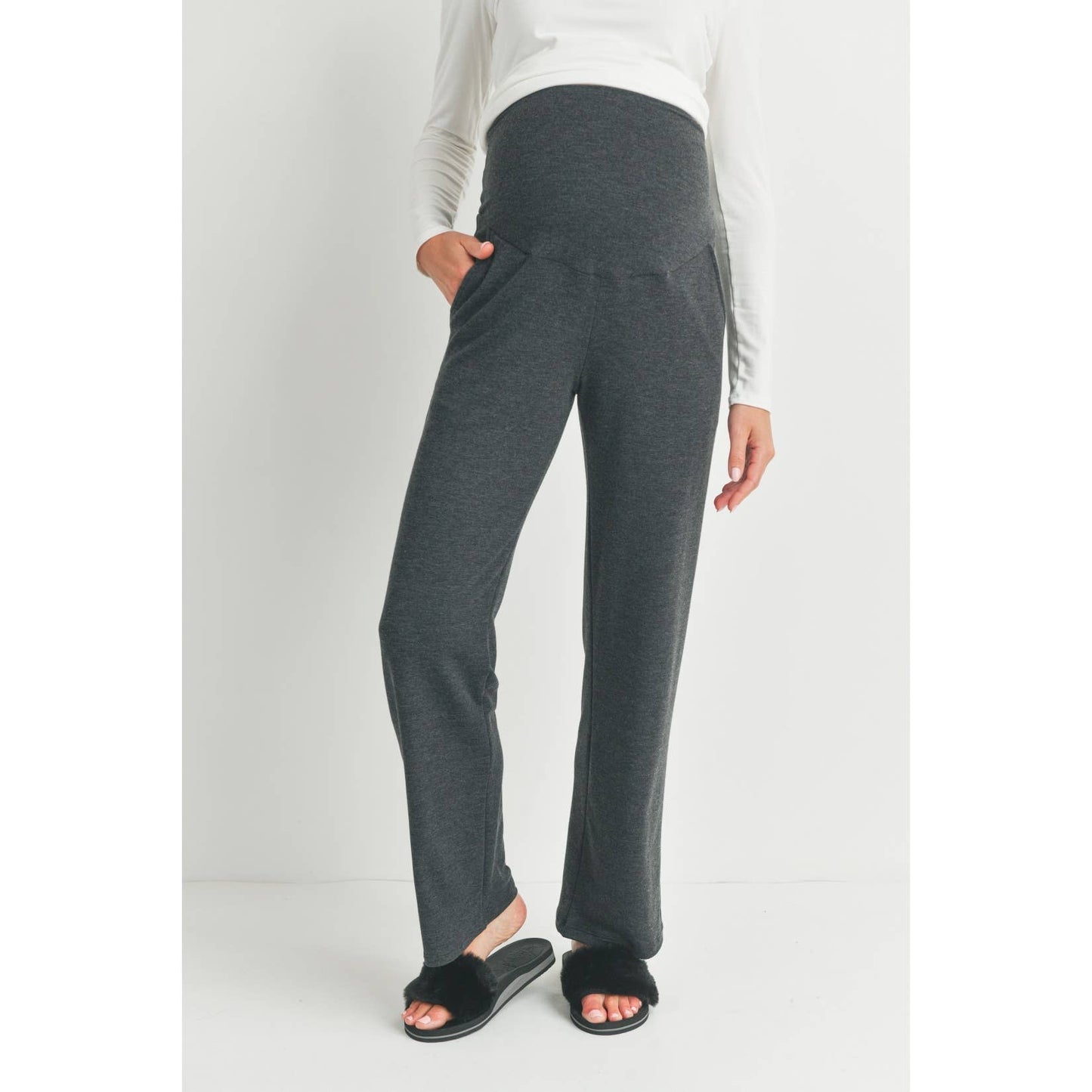 Hello Miz - Straight Leg Maternity Terry Lounge Pants