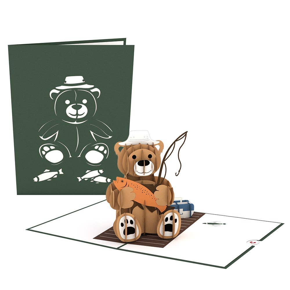 Lovepop Cards - Fishing Bear 5''x7'' Card, Pop-Up Cards (-62%)