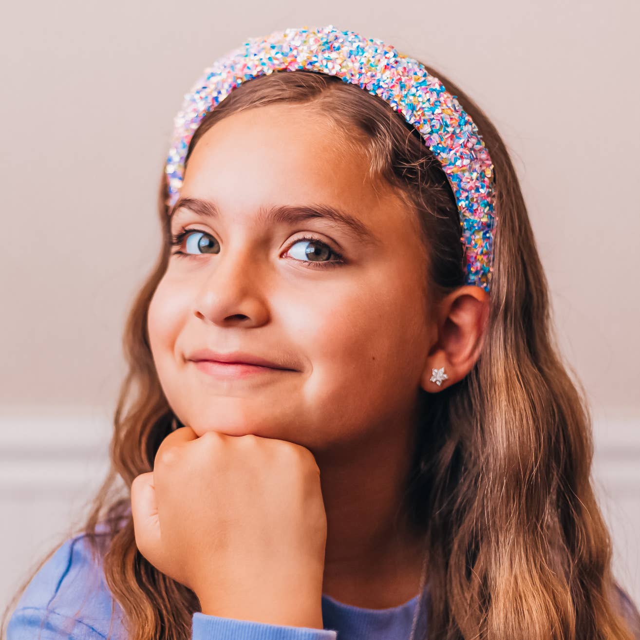 Frog Sac - Kids Padded Headband - Chunky Sequin Hair Band