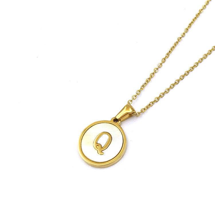 Mio Queena - Round 18K Gold-plated Stainless Steel 26 Letters Necklace
