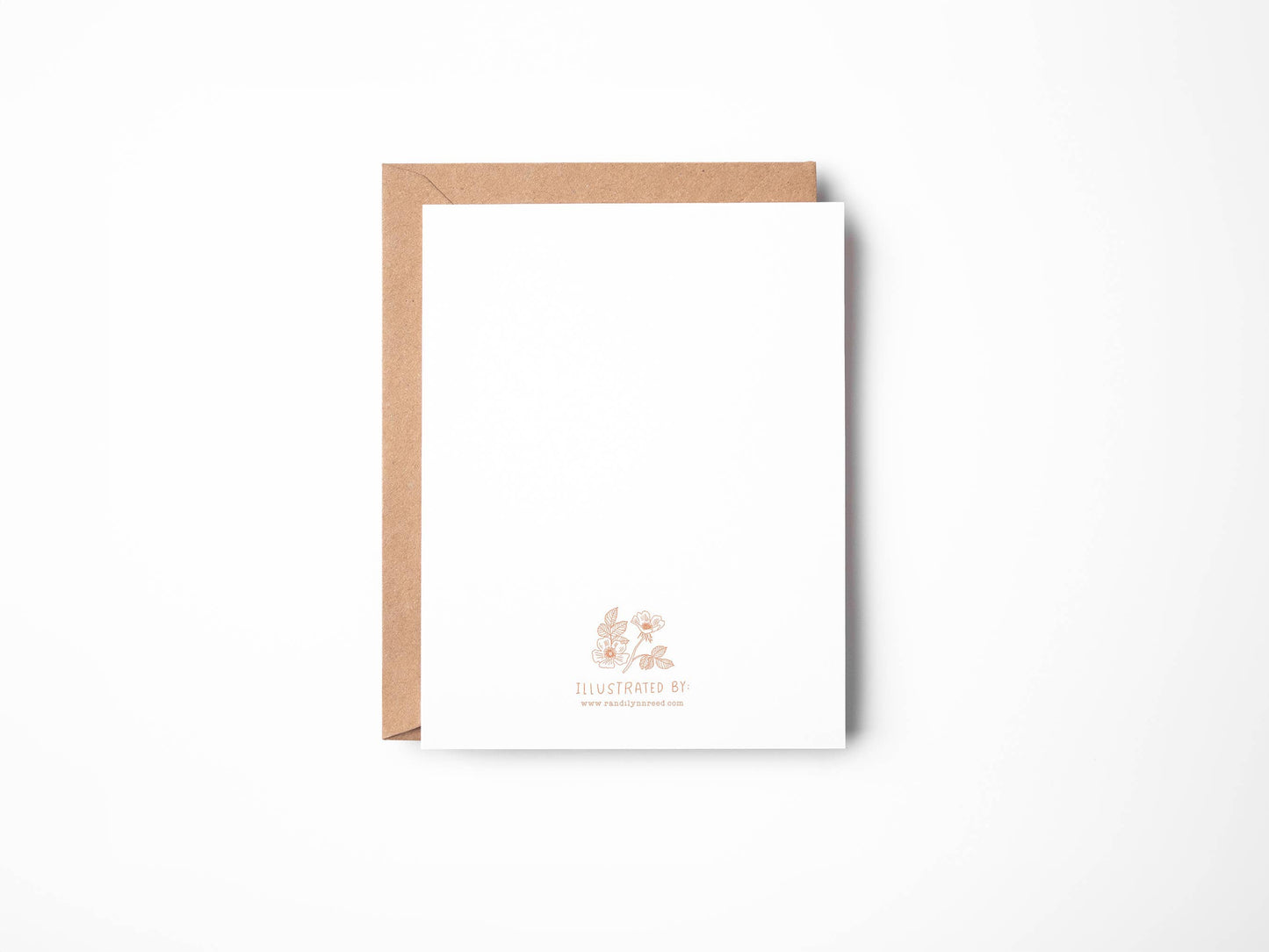 Randi Lynn Reed Illustration - Fox's Library Single Blank Greeting Card