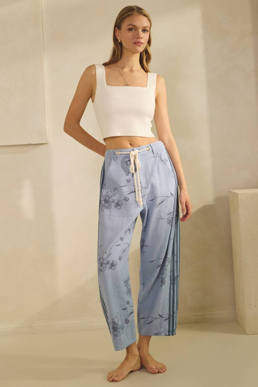 Oddi - Printed Pull-on Pants