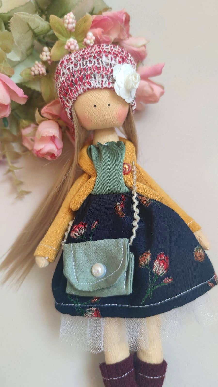 ChernikovaNataliya - Blonde Hair Heirloom Cloth Art Doll, Rag Doll