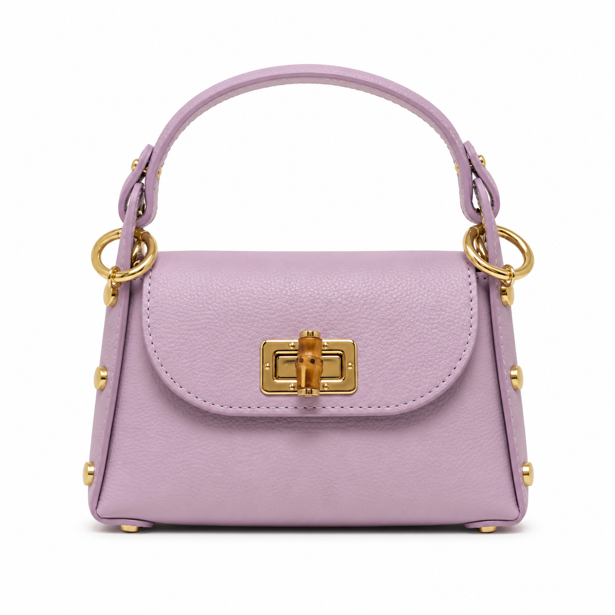 German Fuentes Handbags - GF1075 GENUINE ITALIAN LEATHER  BAMBOO CLASP, CROSSBODY BAG