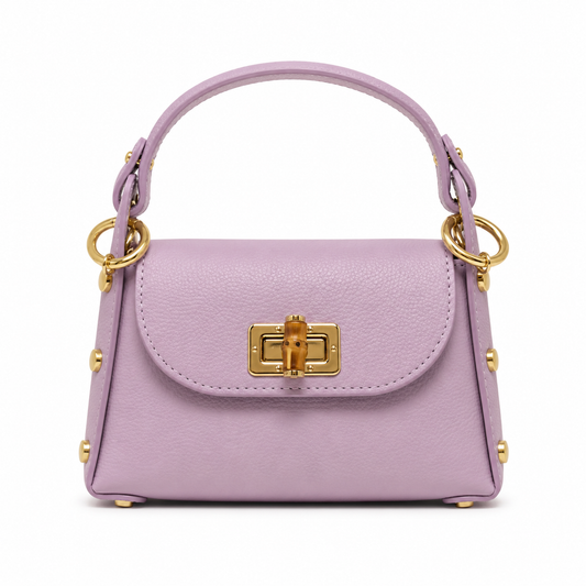 German Fuentes Handbags - GF1075 GENUINE ITALIAN LEATHER  BAMBOO CLASP, CROSSBODY BAG