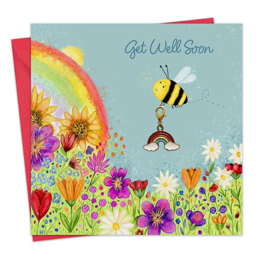 Twizler Ltd - Get Well Soon Card & Gift with Detachable Rainbow Charm