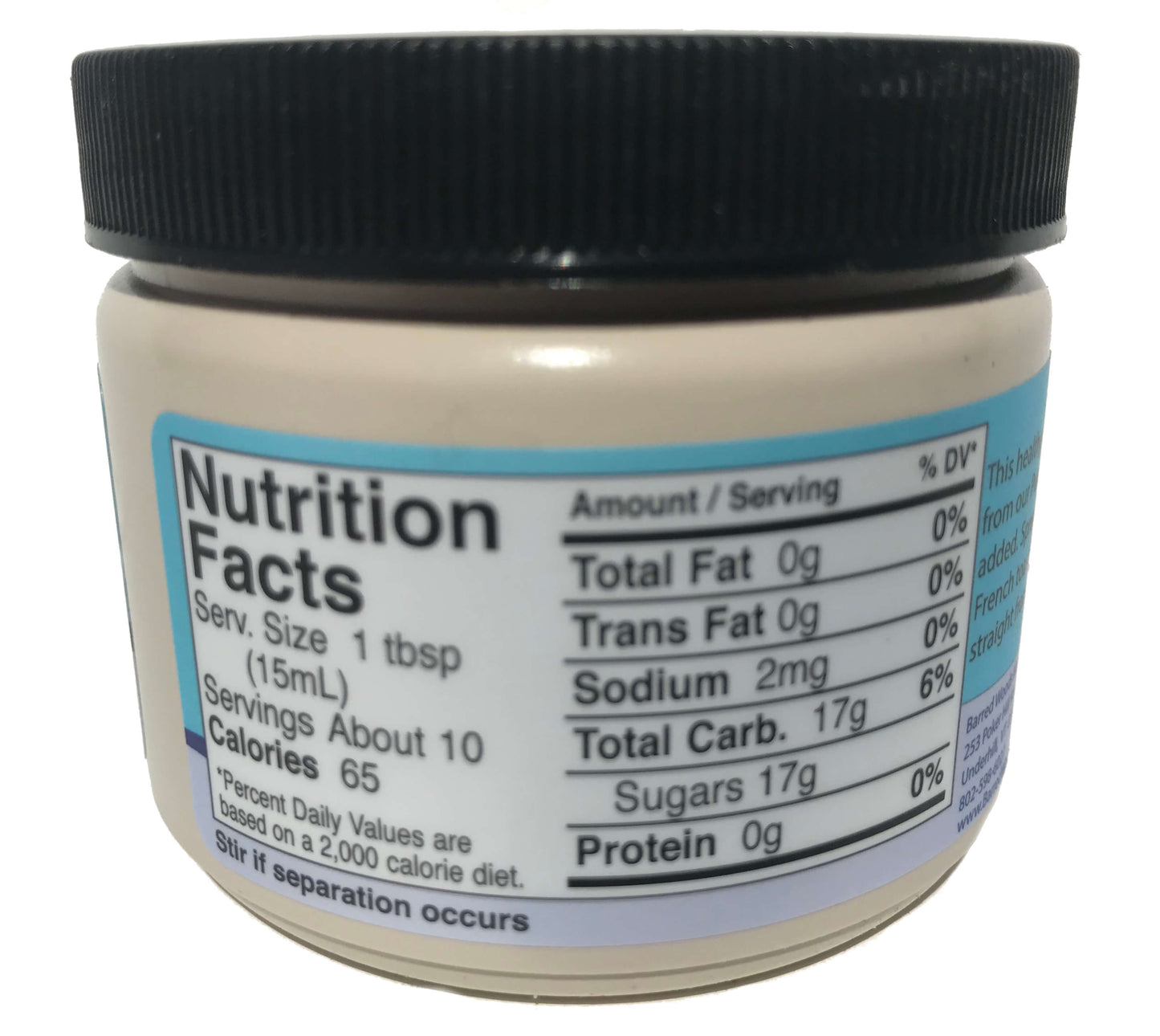 Barred Woods Maple - Pure Vermont Maple Cream - 8 oz Jar