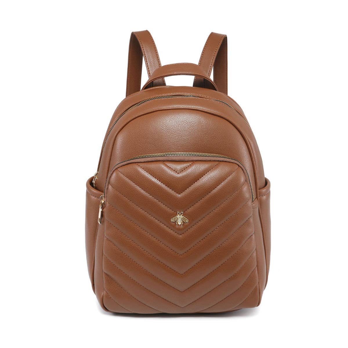 Papaya Fashion Ltd - GL23901-Backpack with chevron quilted pattern and bee badge