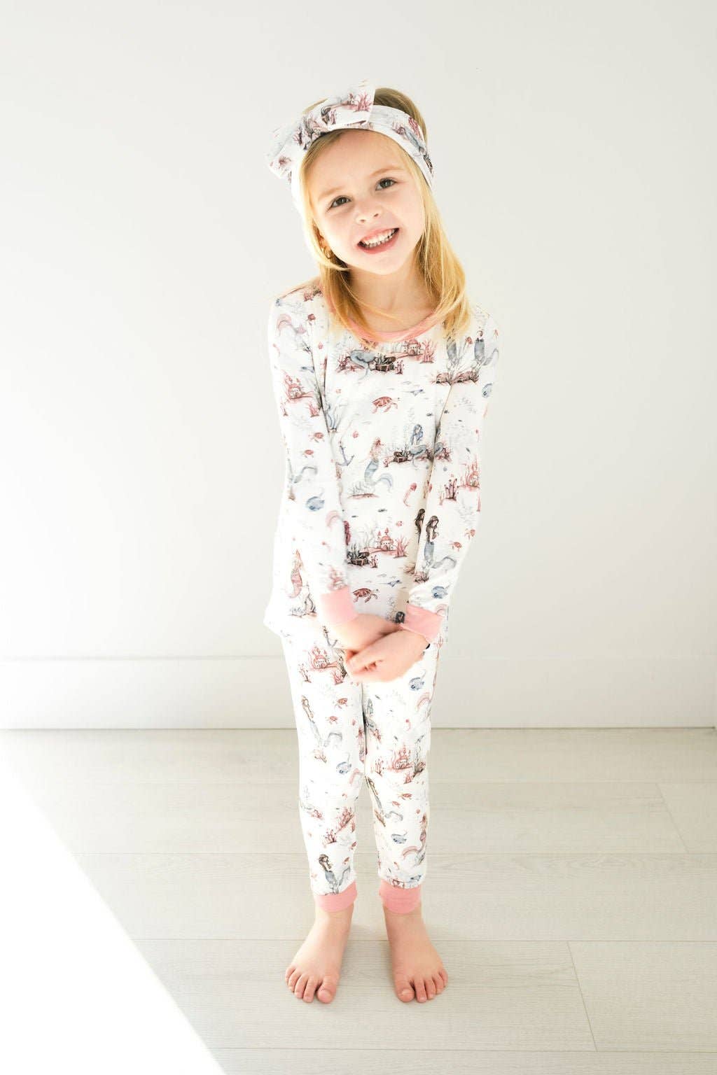 Jammie Session formerly Big Dreams Little Jammies - Mermaid Cove Long Sleeve PJ's Long Sleeve Kids Bamboo Pajamas sets, Baby toddler Unisex kids sleepwear, Gender natural Clothing, Kids outfit, Matching Family Pajamas,