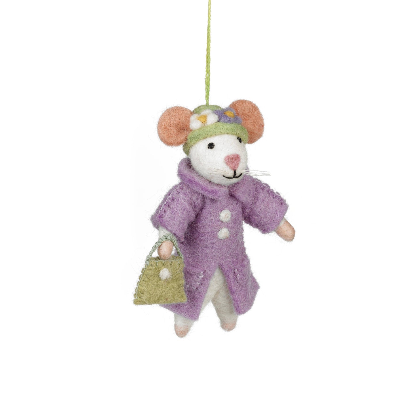 Felt So Good - Handmade Felt Matilda the Mouse Hanging Decoration