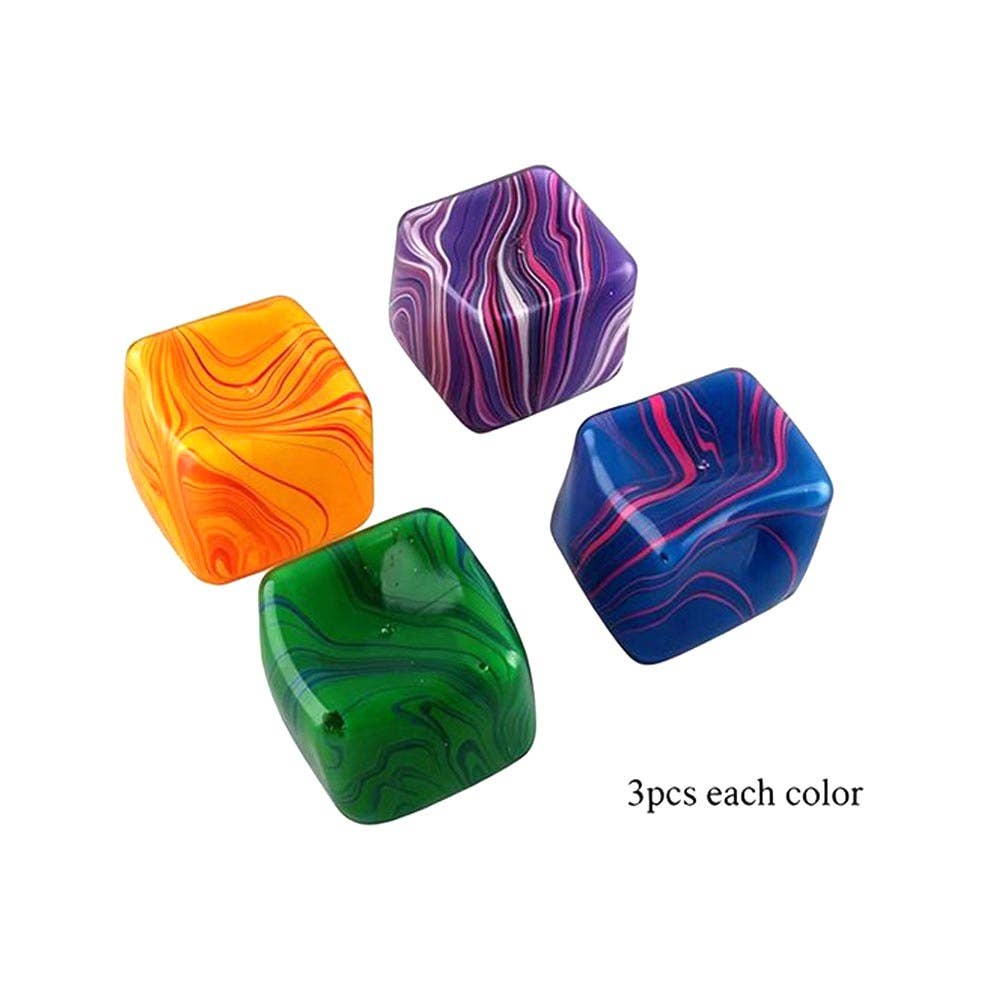 Sensibling Corp. - 12PCS - MARBLE SQUARE Squeeze Squishy Stress Relief Toy