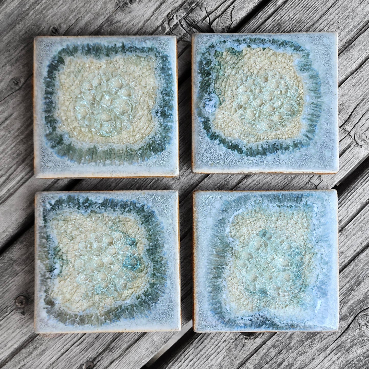 Dock 6 Pottery - Square Coaster - Ash - Individual Coaster