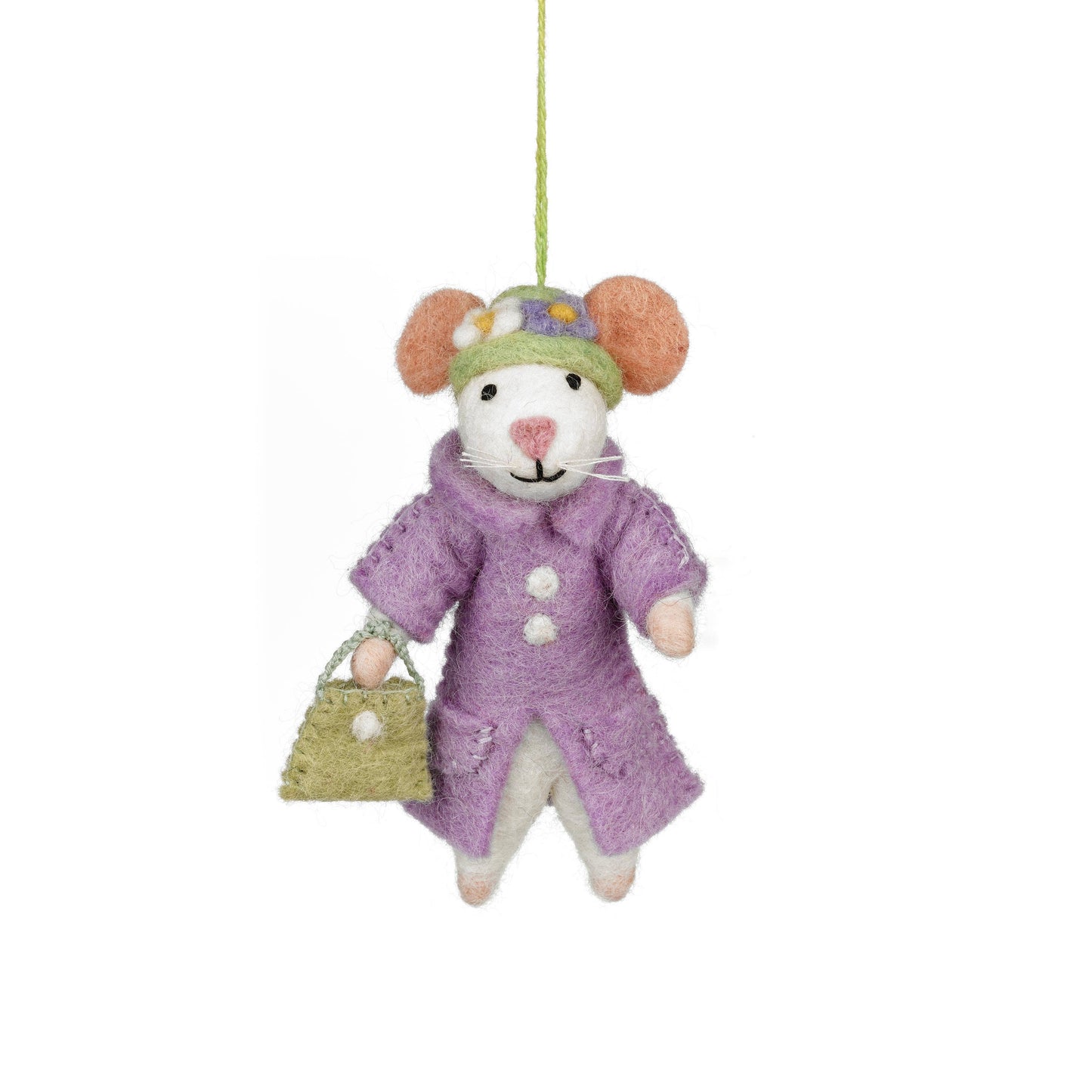 Felt So Good - Handmade Felt Matilda the Mouse Hanging Decoration