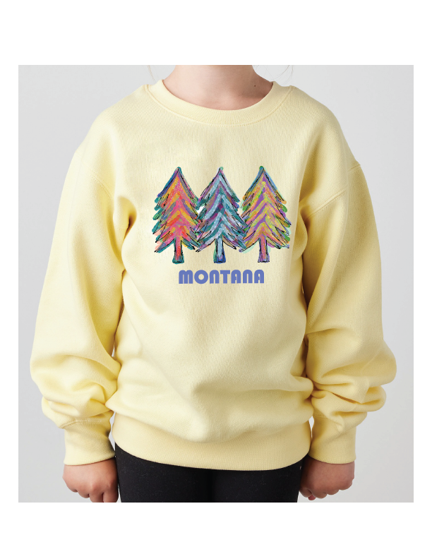 MT Brand Apparel - Triple Trees  - Custom - Youth Crew Neck Sweatshirt