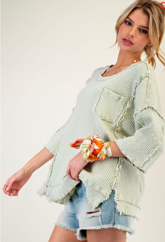 Sage Green Stretch Top