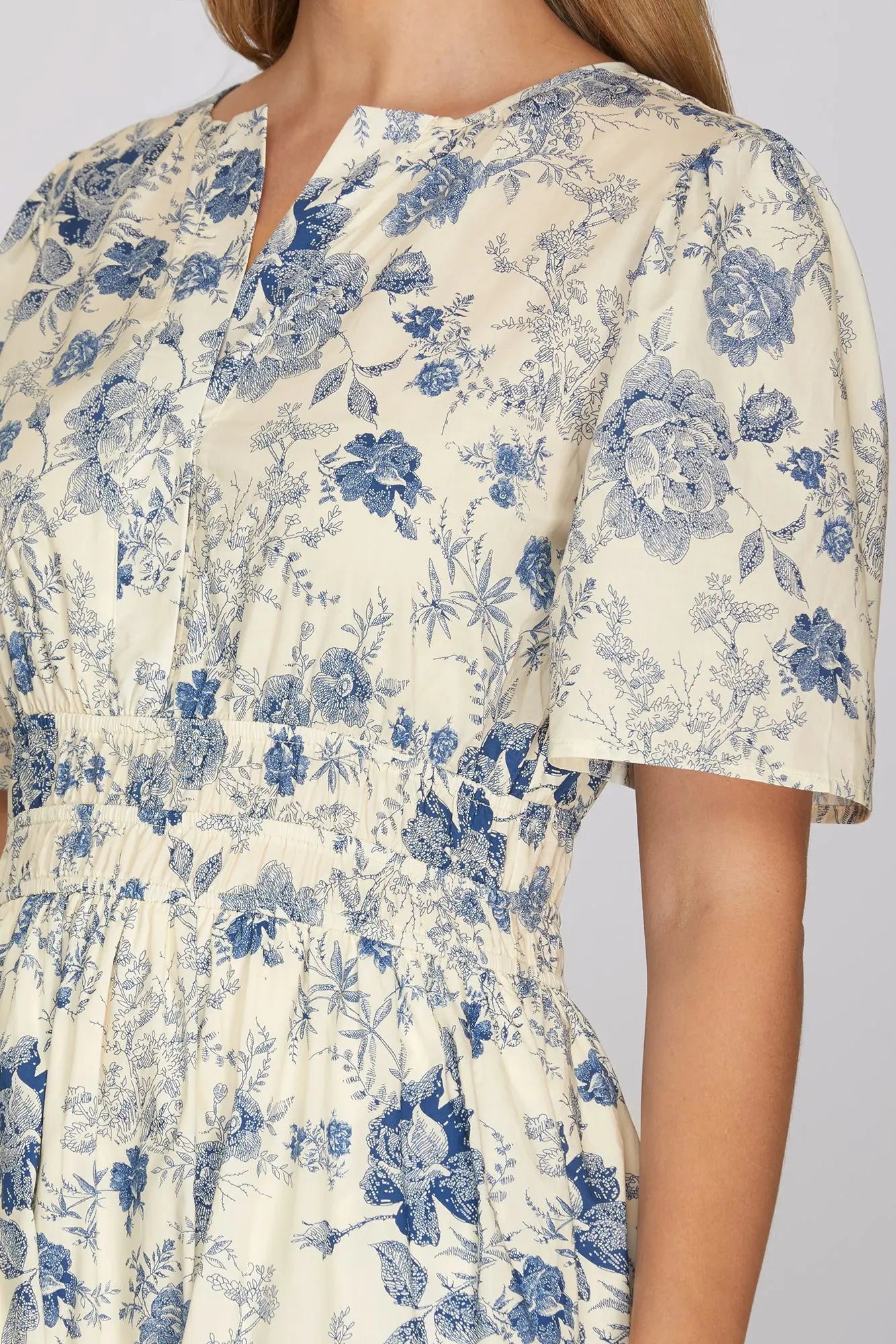 Blue and White Maxi Dress