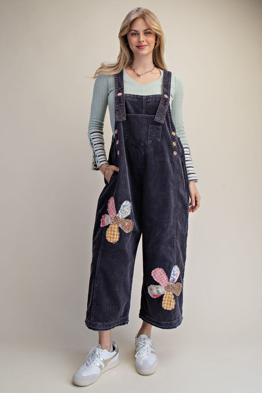 Flower Patch Overall Blueberry