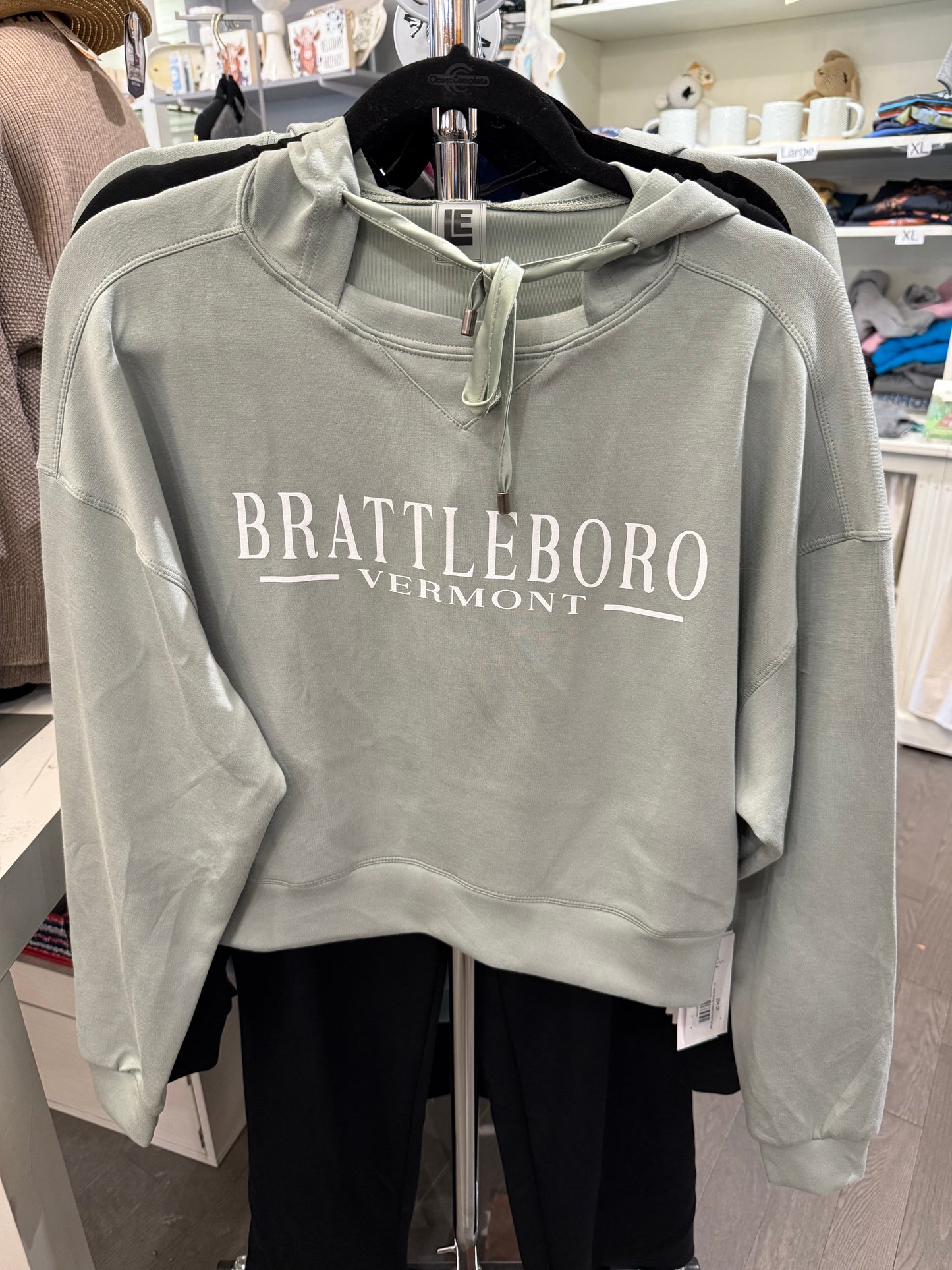 Liquid Energy Cropped Sweat Top Sage