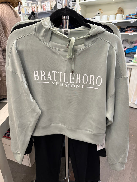 Liquid Energy Cropped Sweat Top Sage