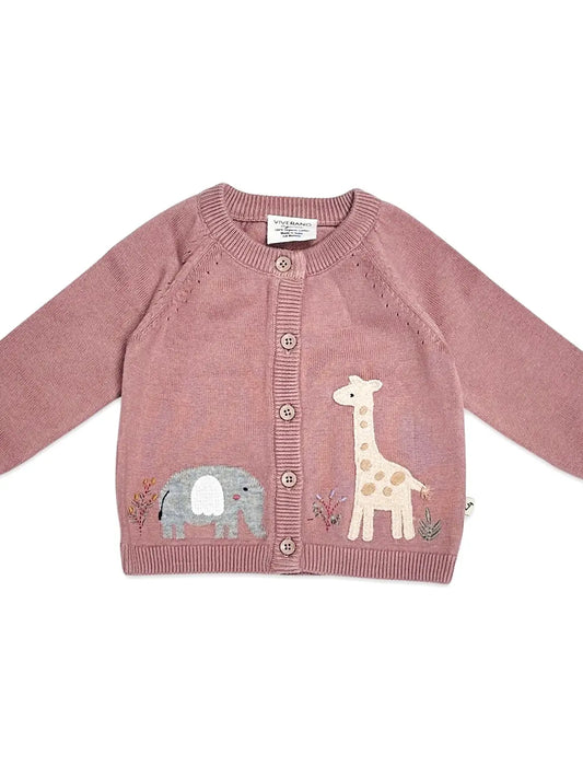 Elephant and Giraffe Cardigan