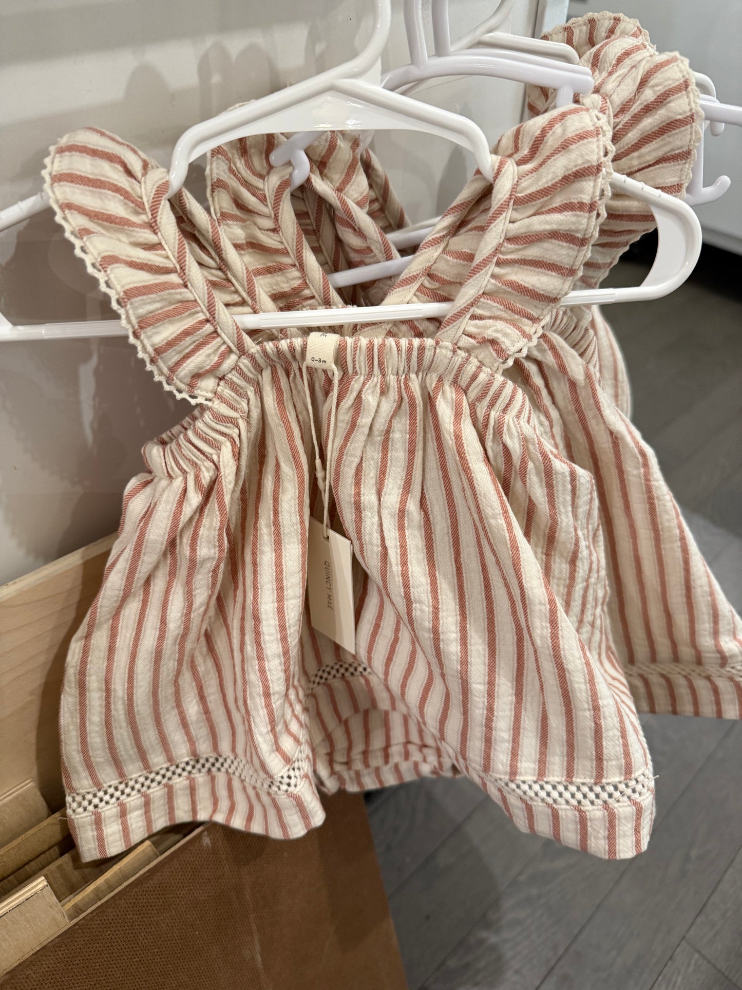 Ticking Red Stripe Dress