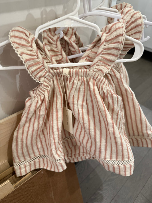 Ticking Red Stripe Dress