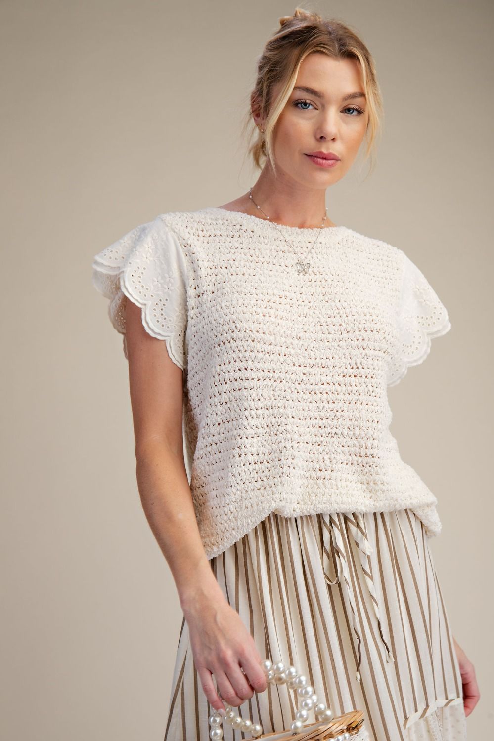 Ivory Knit Top