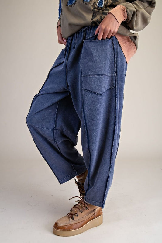 Washed Navy Sweatpants