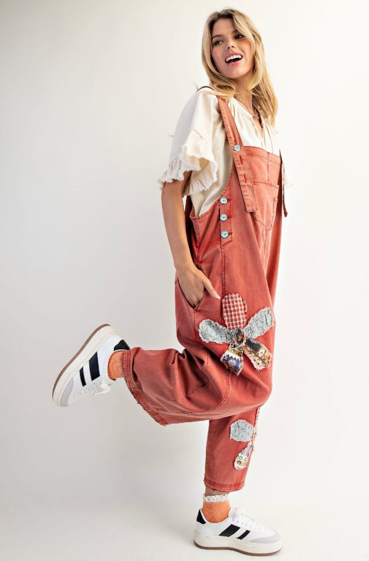Red Flower Overall