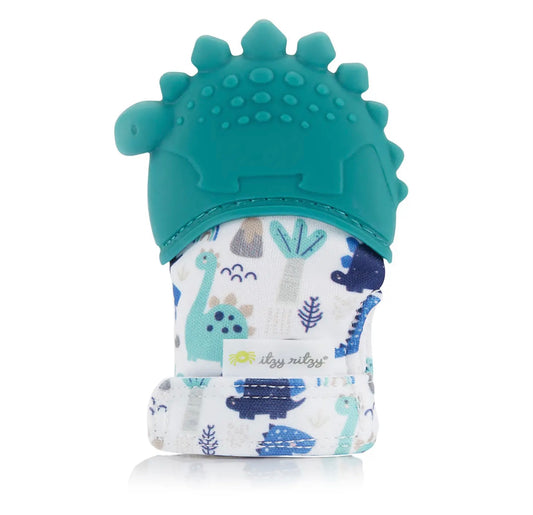 Itzy Mitt Teal Dino