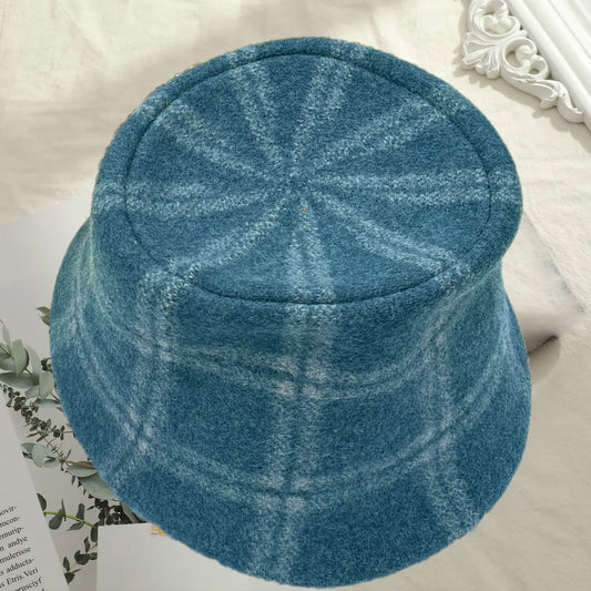 100% Wool Bucket Hat Blue