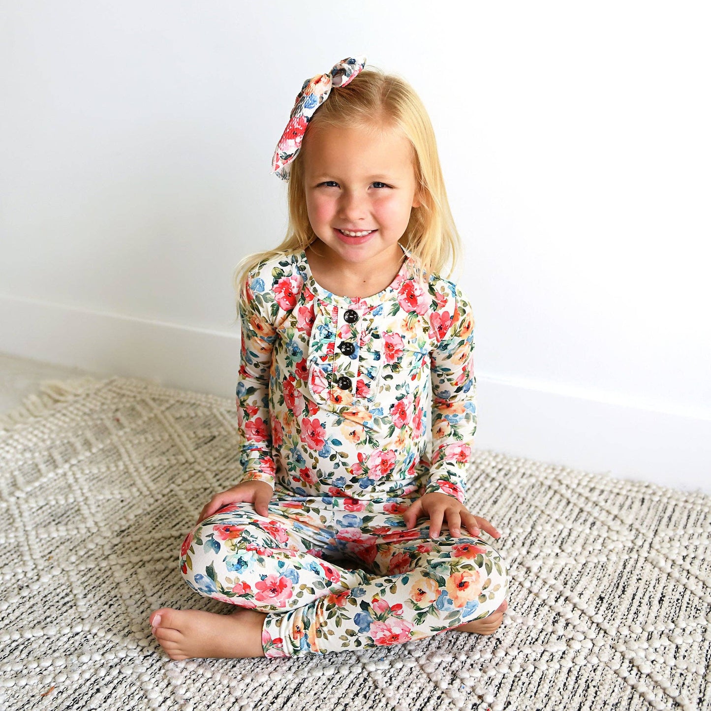 Gigi and Max - Nayeli RUFFLE TWO PIECE Bamboo Lounge Set Childrens Clothing