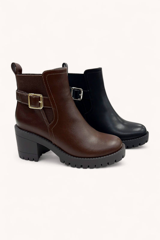 CCOCCI - BIANCA-87 BUCKLE ANKLE STRAP PLATFORM CHELSEA BOOT