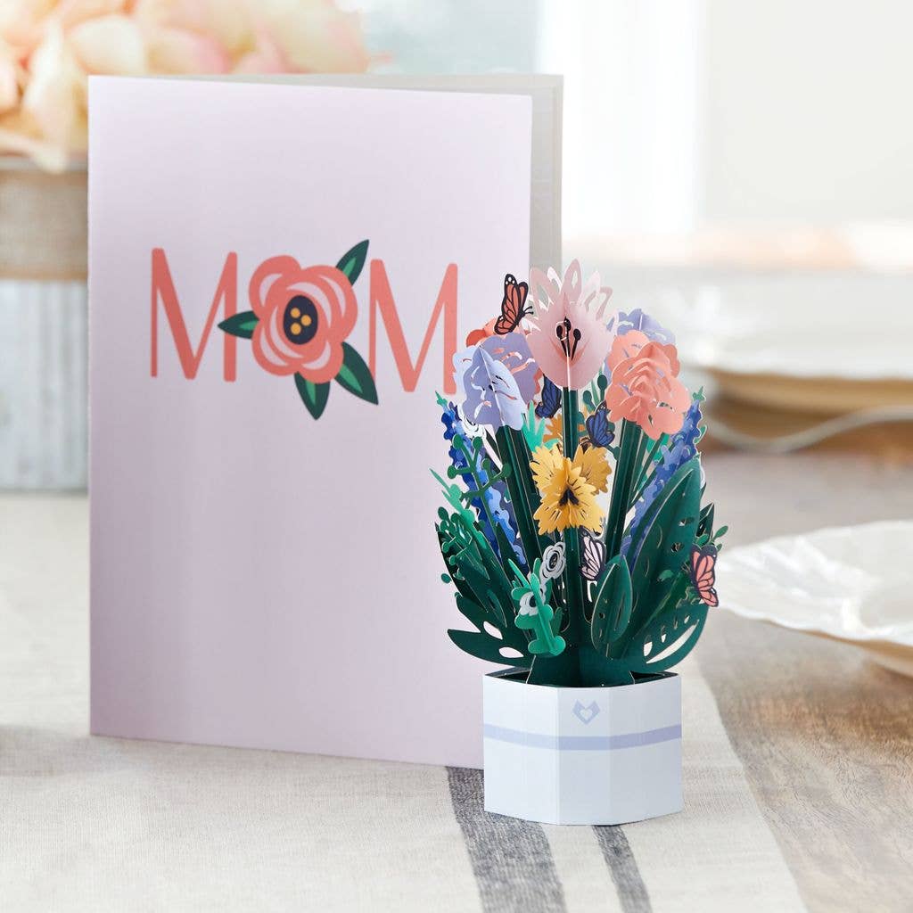 Lovepop Cards - Mother's Day Flower Basket with Mini Bouquet 5x7", Flowers