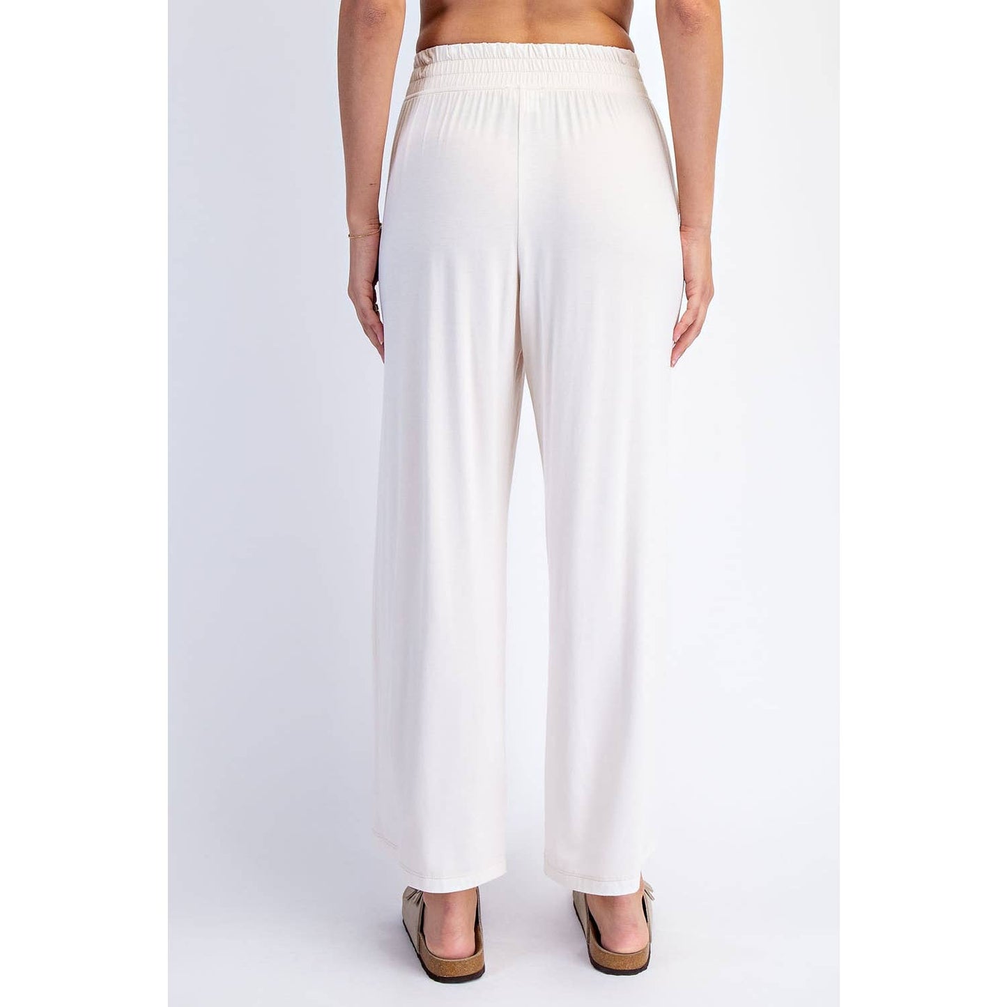 Rae Mode - VISCOSE MODAL CROPPED WIDE LEG PANTS