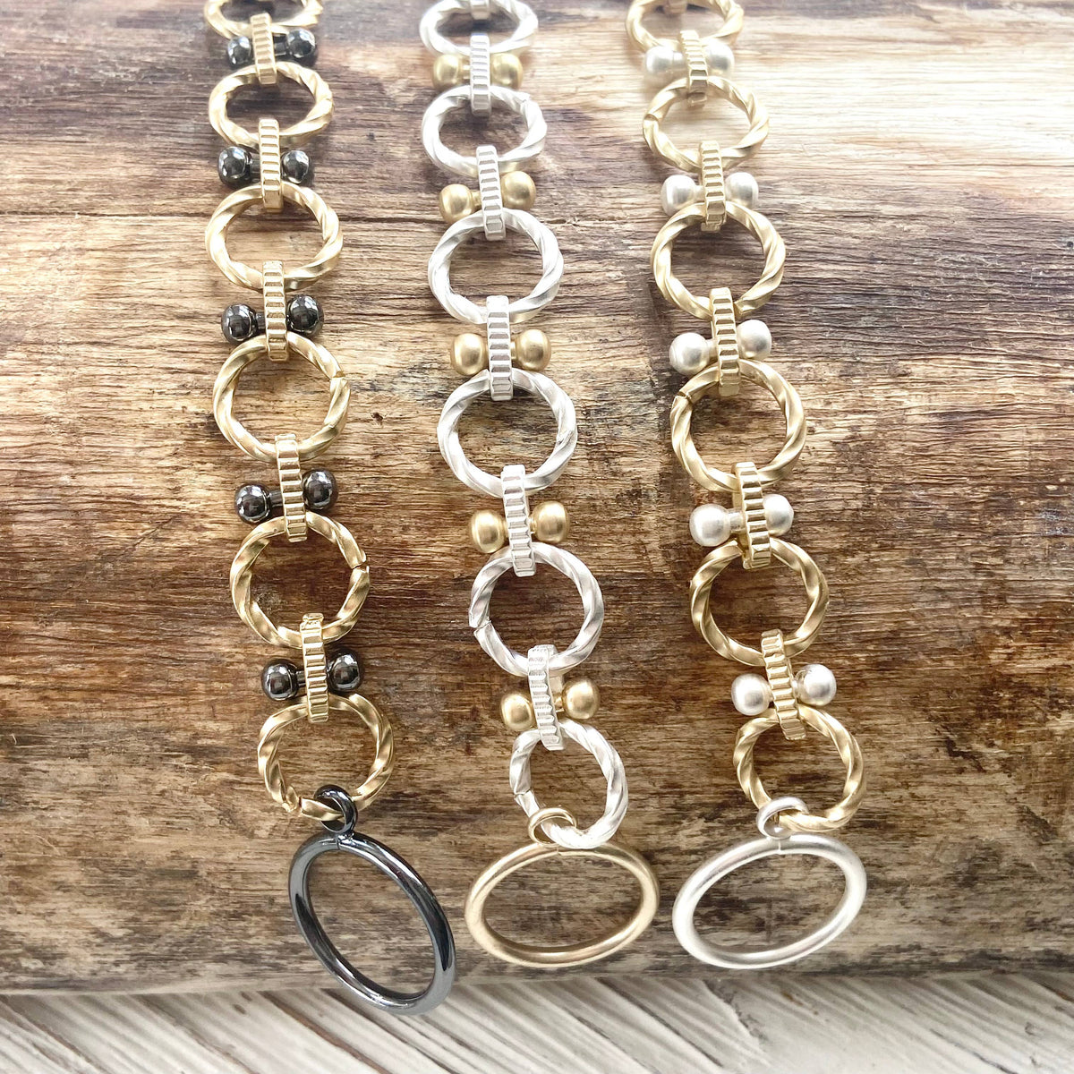 VB&CO Designs Handmade Jewelry - Matte gold Matte silver bracelets boutique jewelry trending