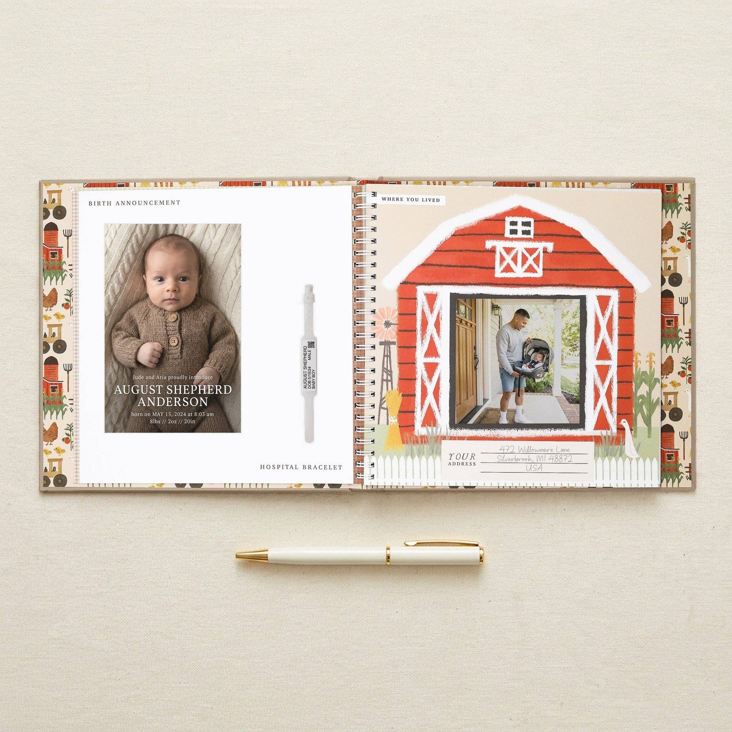 Lucy Darling - Little Farmer First Year Baby Memory Book