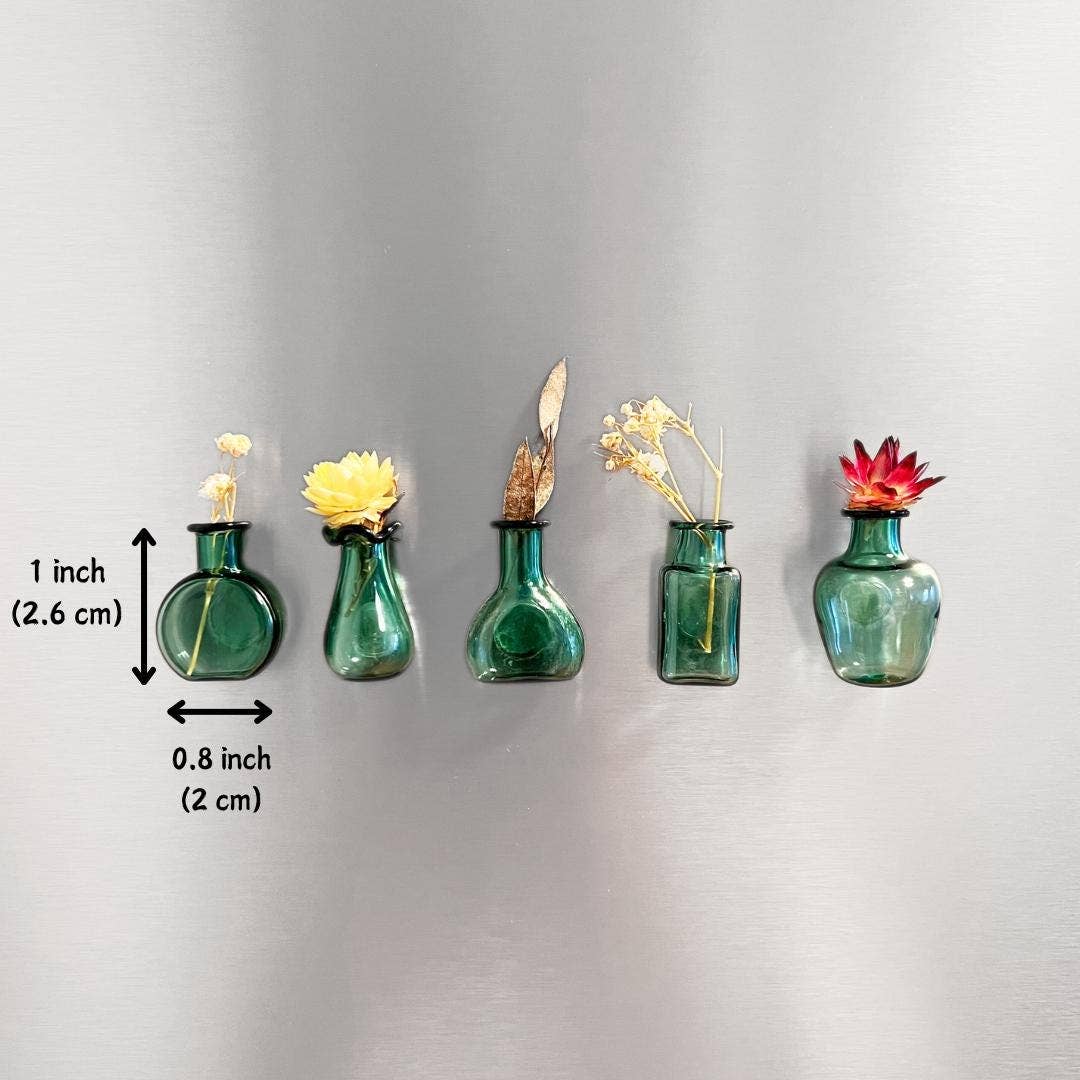MiniJoy - Mini Glass Vase Magnet, Home&Kitchen Decor, Pet Keepsake