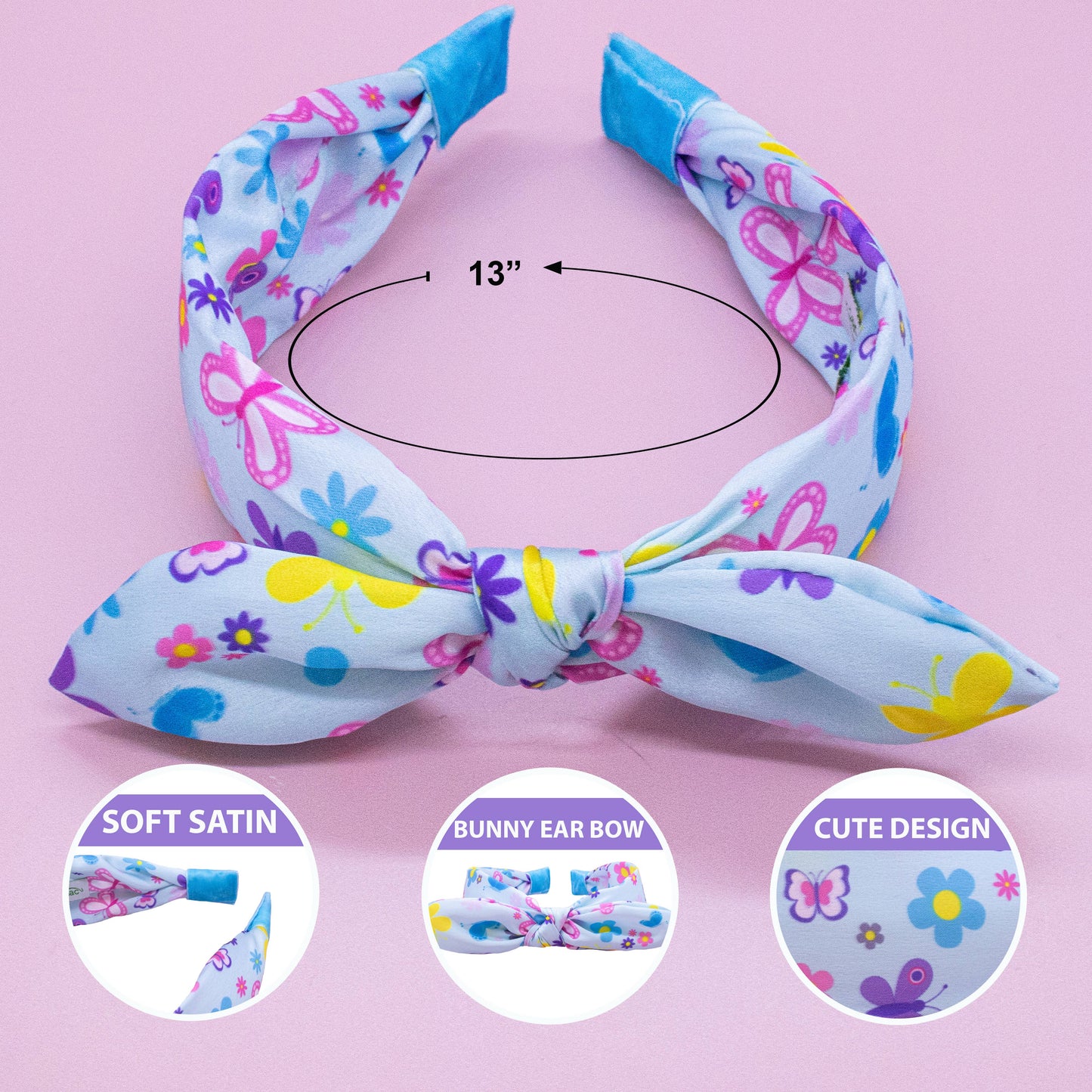 Frog Sac - Silky Knotted Rabbit Ear Bow Headband
