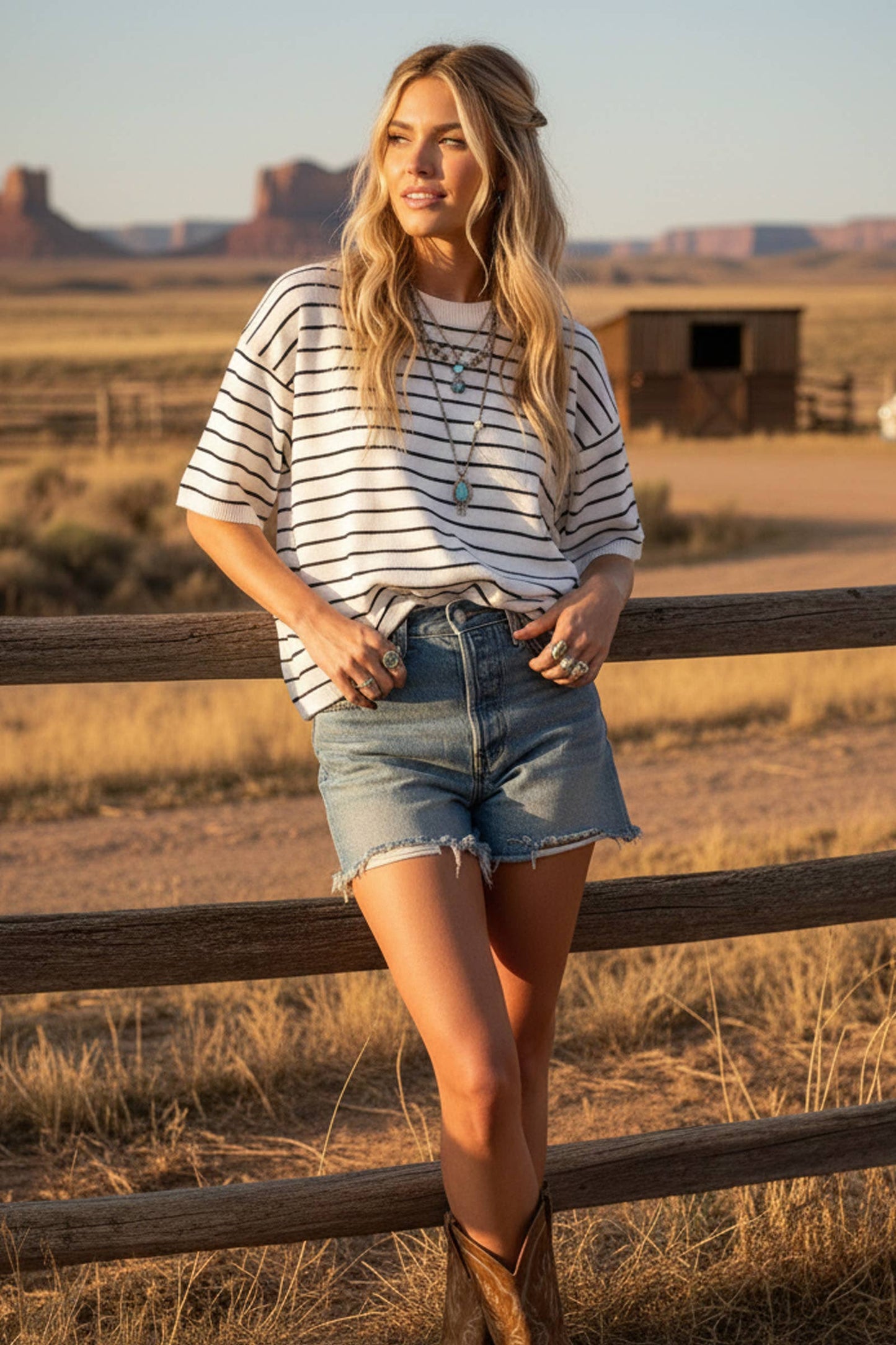 Sewn and Seen - Striped Knit Short Sleeve Top